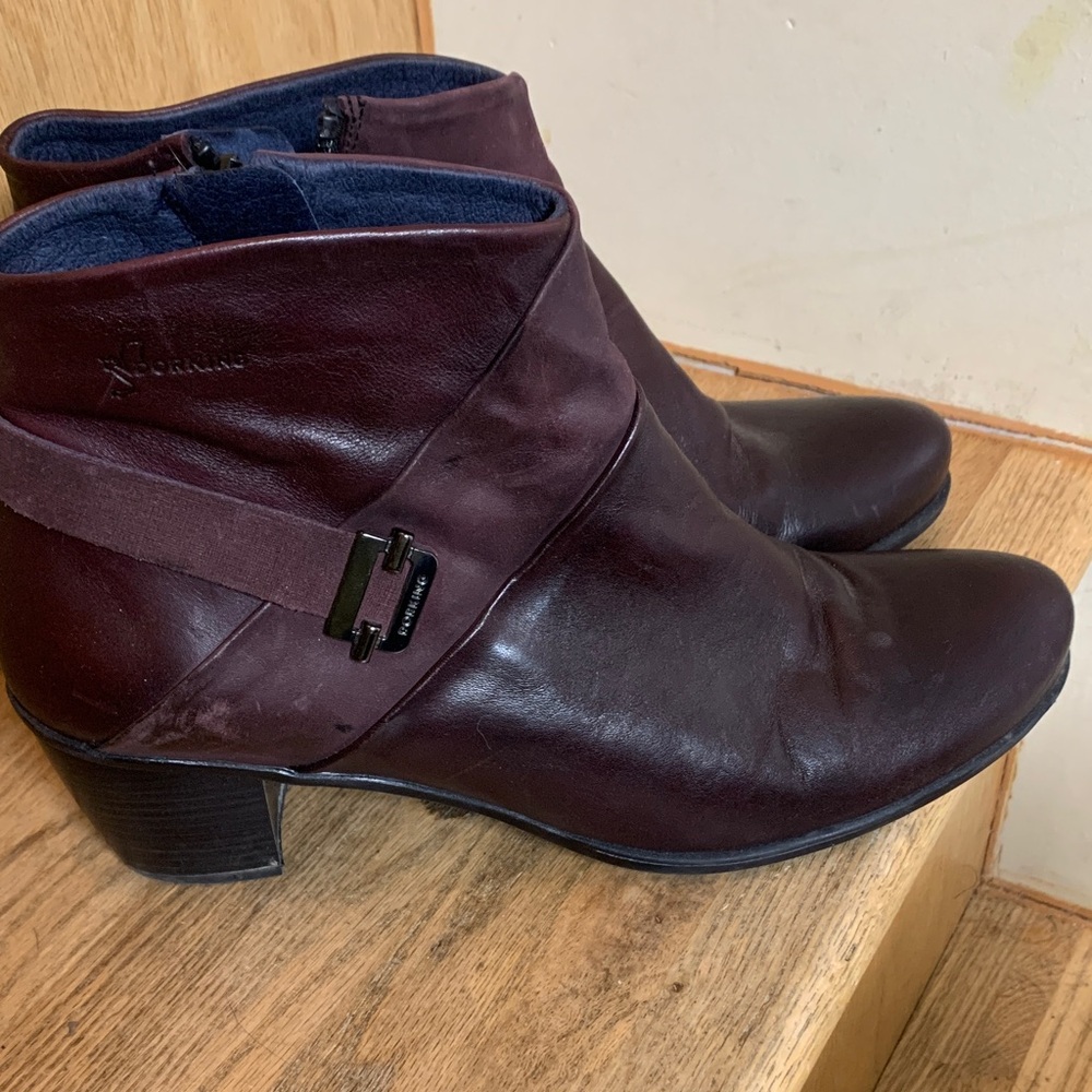 Dorking Burgundy Ankle Boots